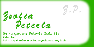 zsofia peterla business card